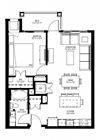 Millberry_1 Bedroom Floor Plan